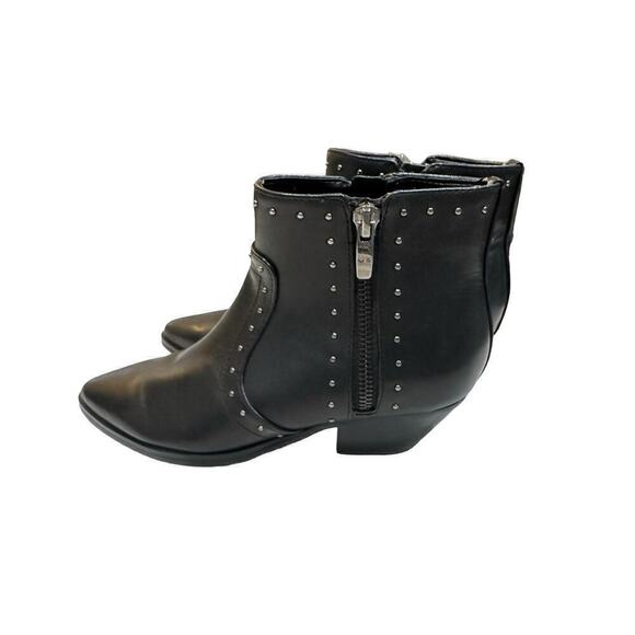 Marc Fisher Shoes - Marc Fisher Black Studded Side Zip Women’s Black Booties Size 5